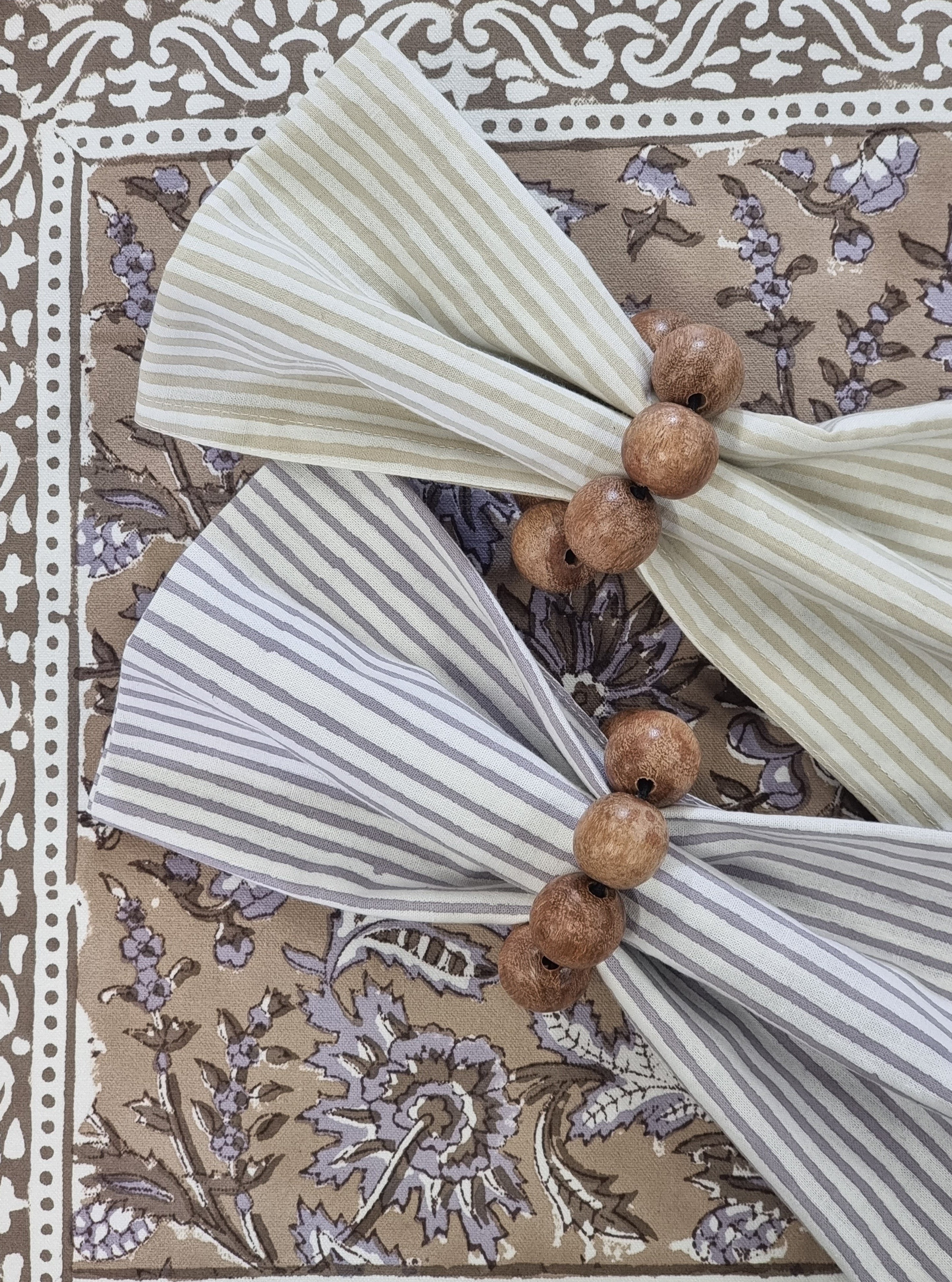Wooden Napkin Ring - Beads Design (Pack of 4)