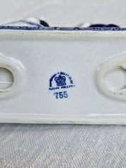 Pair of Vintage Delftware Dutch Boy & Girl Kissing Porcelain Figurines