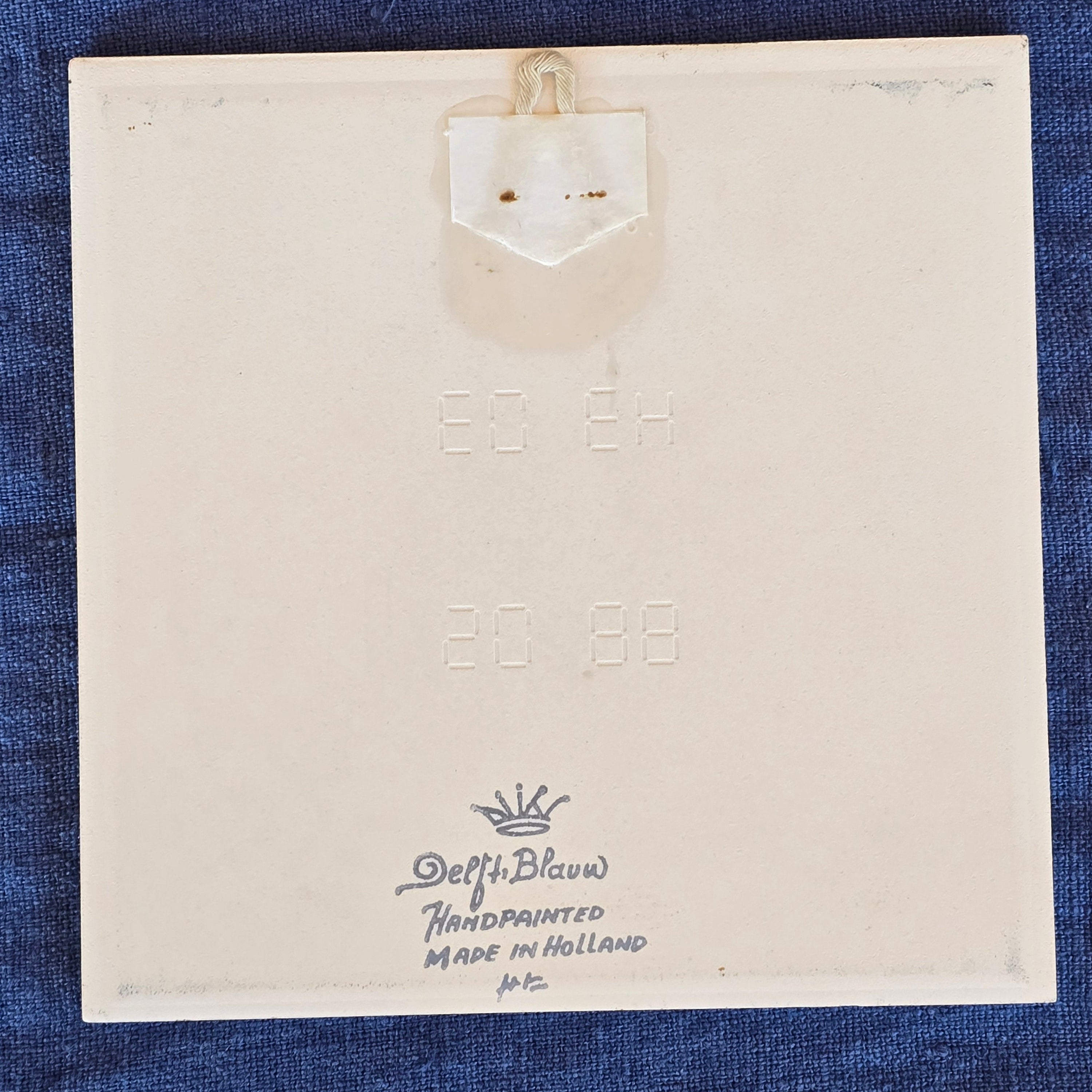 Vintage Delftware Dutch Juni Zomermaand Hanging Wall Tile