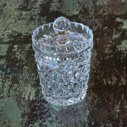 Vintage Crystal Preserve Jar with Lid