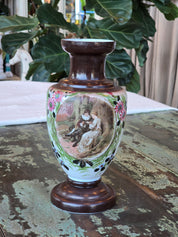 Antique Victorian Handmade Bristol Glass Vase