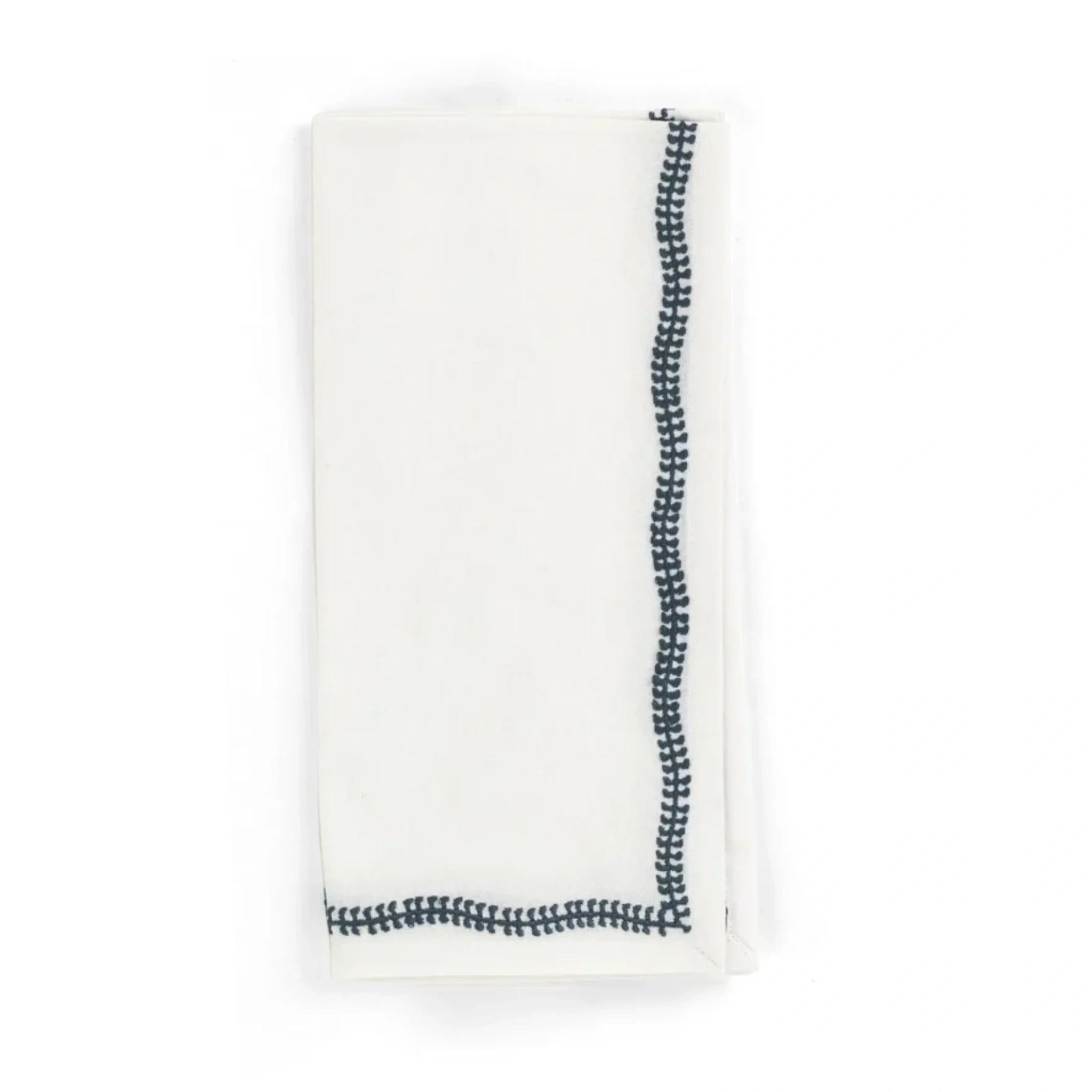 Cotton Napkin with Embroidered Border
