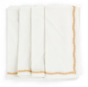 Cotton Napkin with Embroidered Border