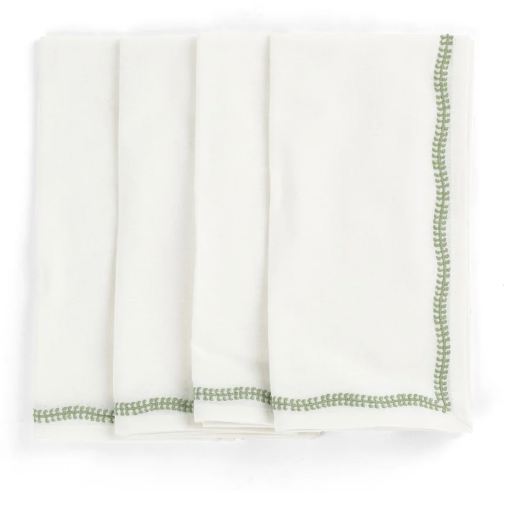 Cotton Napkin with Embroidered Border