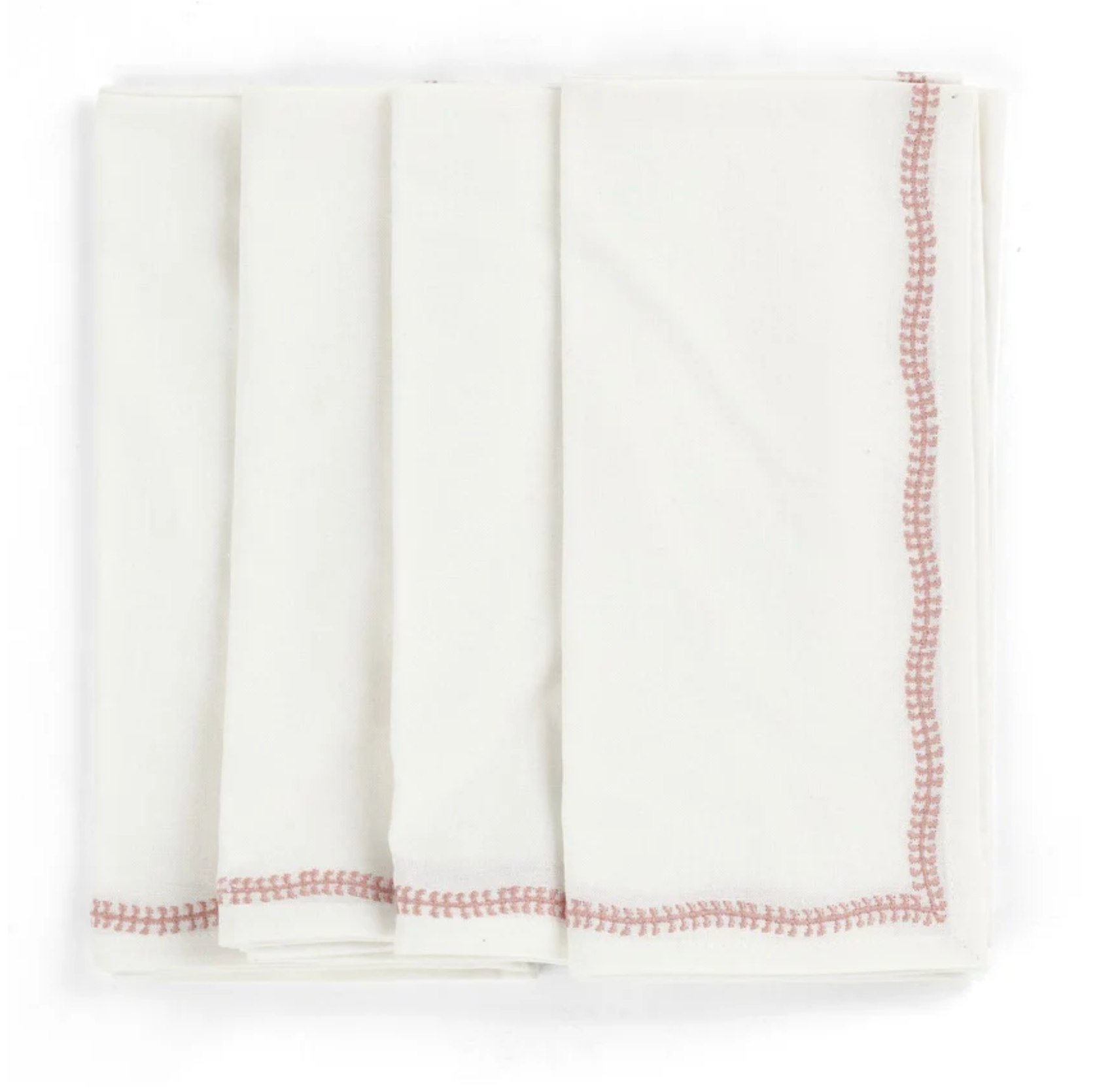 Cotton Napkin with Embroidered Border