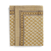 Linen Tablecloth Cypress Design - Ochre