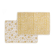 Cotton Quilted Placemat Margerita Design - Yellow Olive