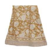 Linen Tablecloth Indian Rose - Ochre