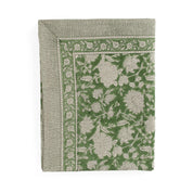 Linen Tablecloth Indian Rose - Green