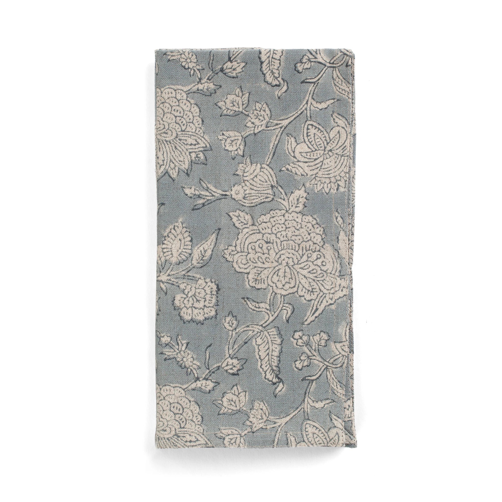 Linen Napkin Indian Rose - Denim Blue