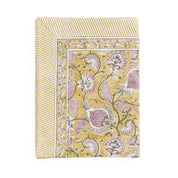 Cotton Tablecloth Pomegranate - Yellow & Rose