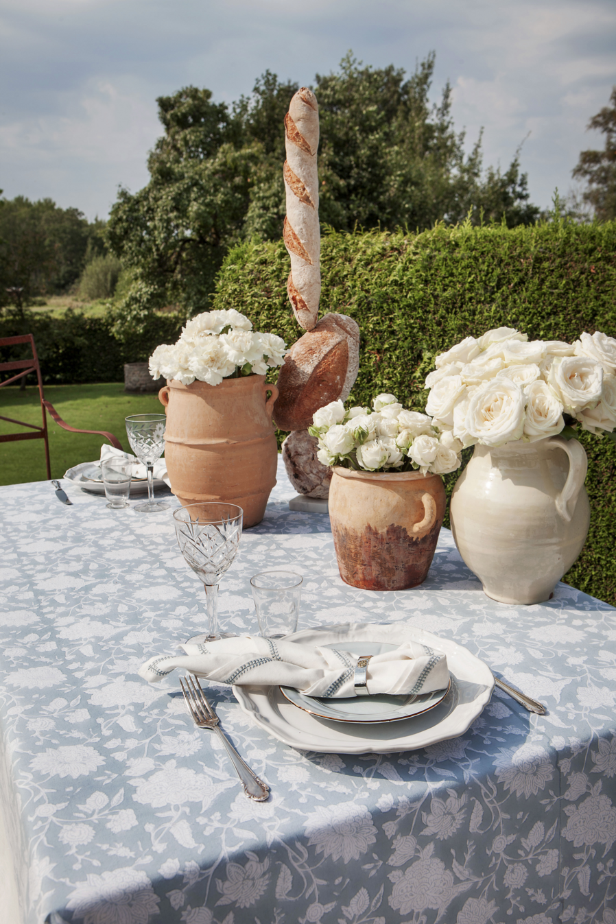 Cotton Napkin with Embroidered Border