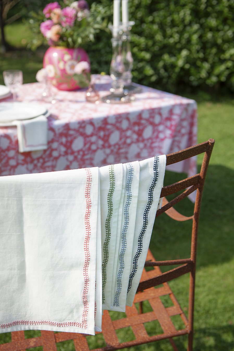Cotton Tablecloth Indian Rose - Lantana