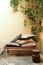 Linen Cushion Cover Parrot - Ochre