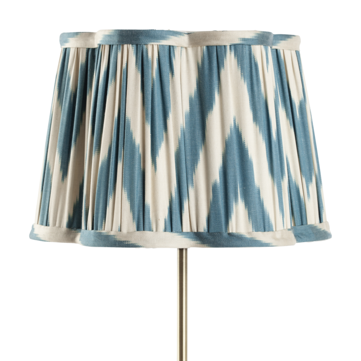 Silk Ikat lampshade - Blue