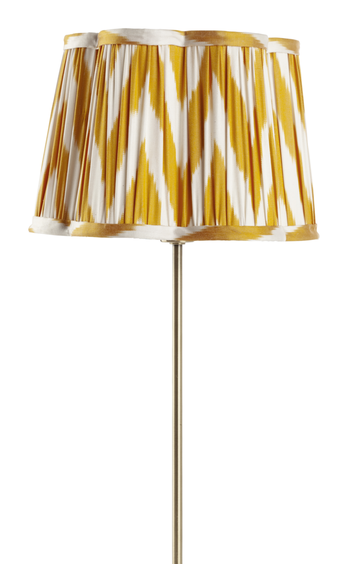 Silk Ikat lampshade- Tumeric