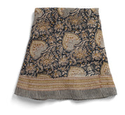Linen Tablecloth Oriental Design - Navy Blue