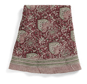 Linen Tablecloth Oriental Design - Red