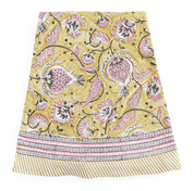 Cotton Tablecloth Pomegranate - Yellow & Rose