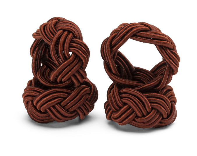 Napkin Ring Corded Design - Mixed Colour Set of 4