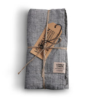 Linen Napkin Stripe or Check design in Blue set of 4