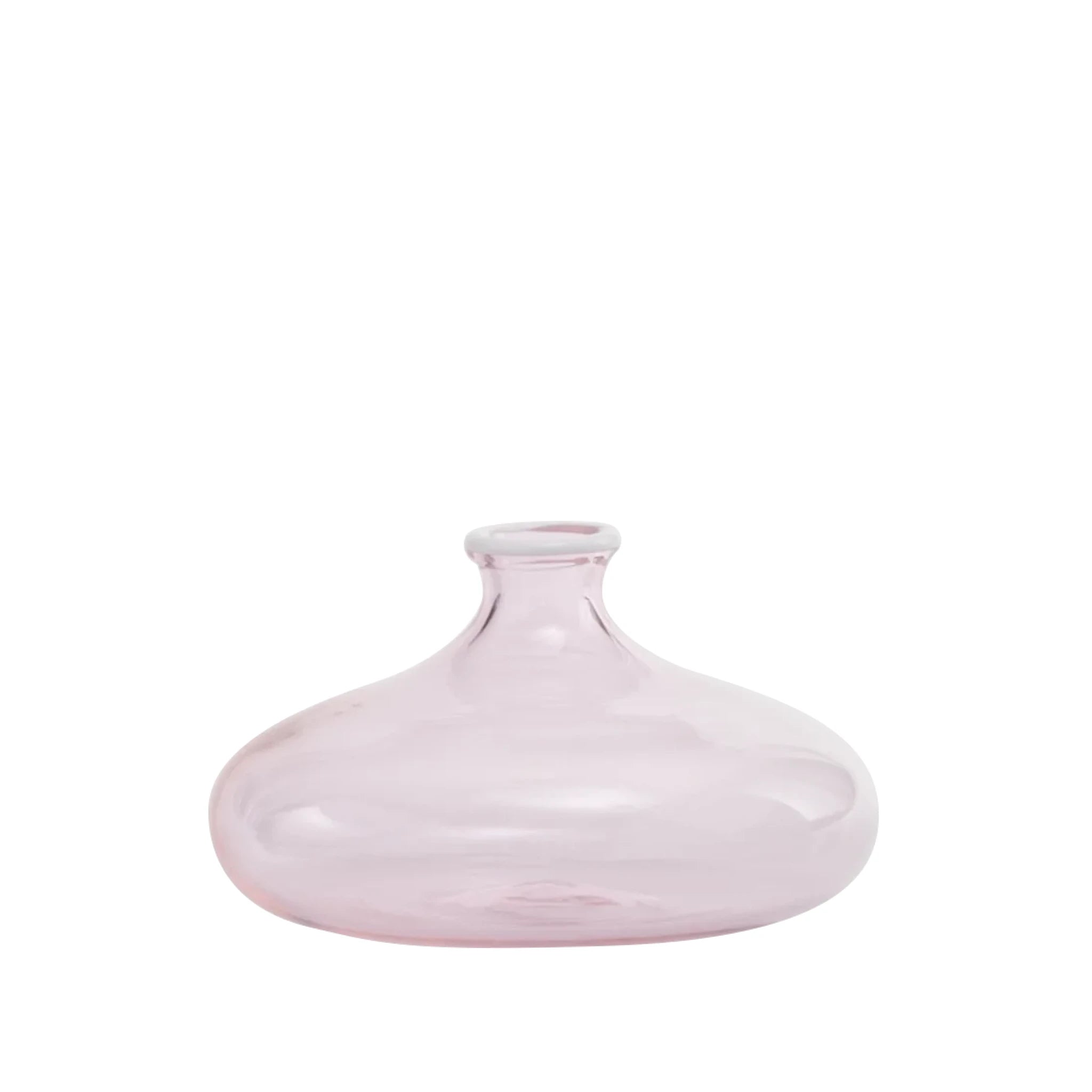 UN FIORE Handmade Glass Vase - Low Round