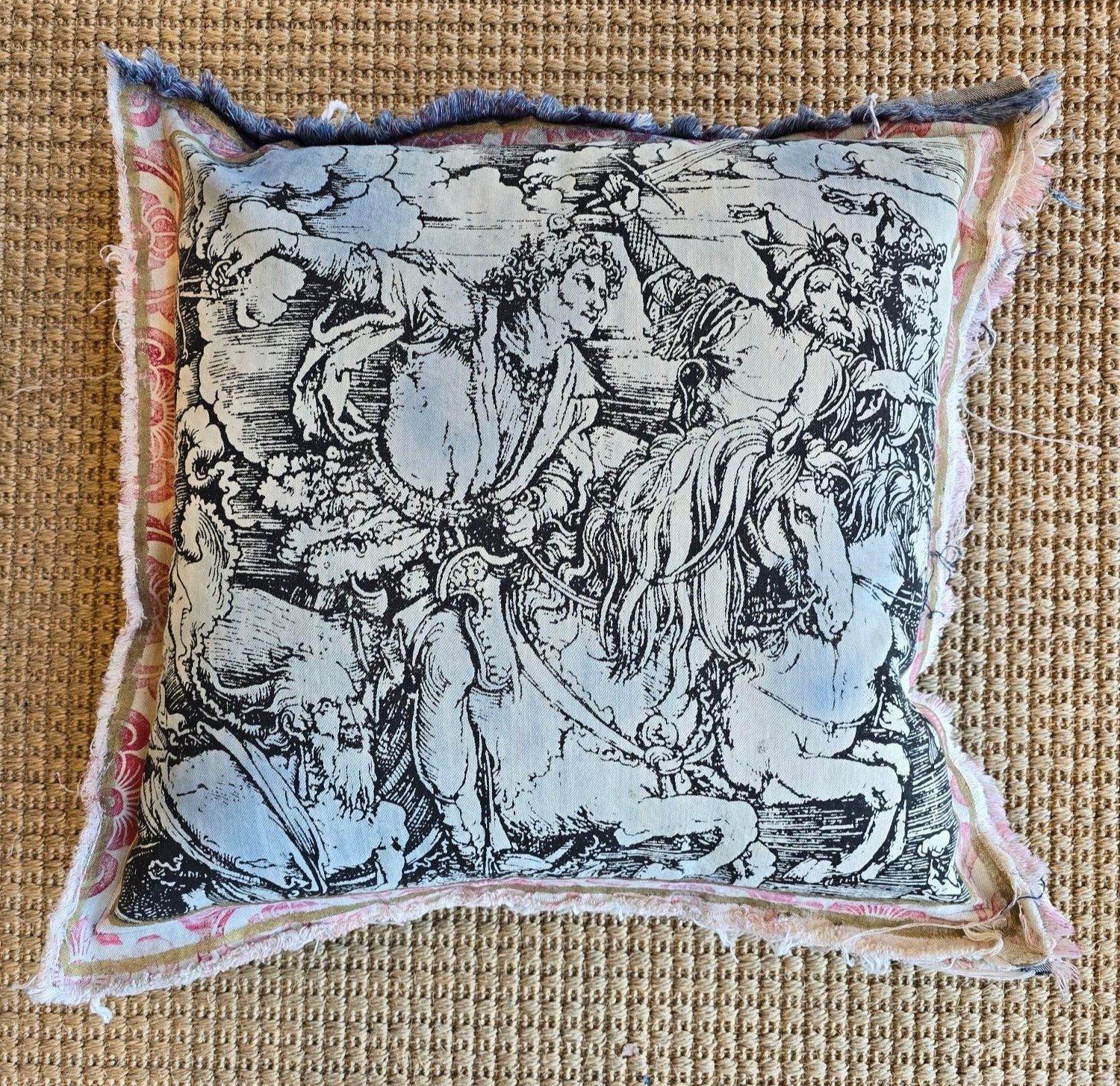 Jeans Decor Cushion Cover -  Horsemen in Black