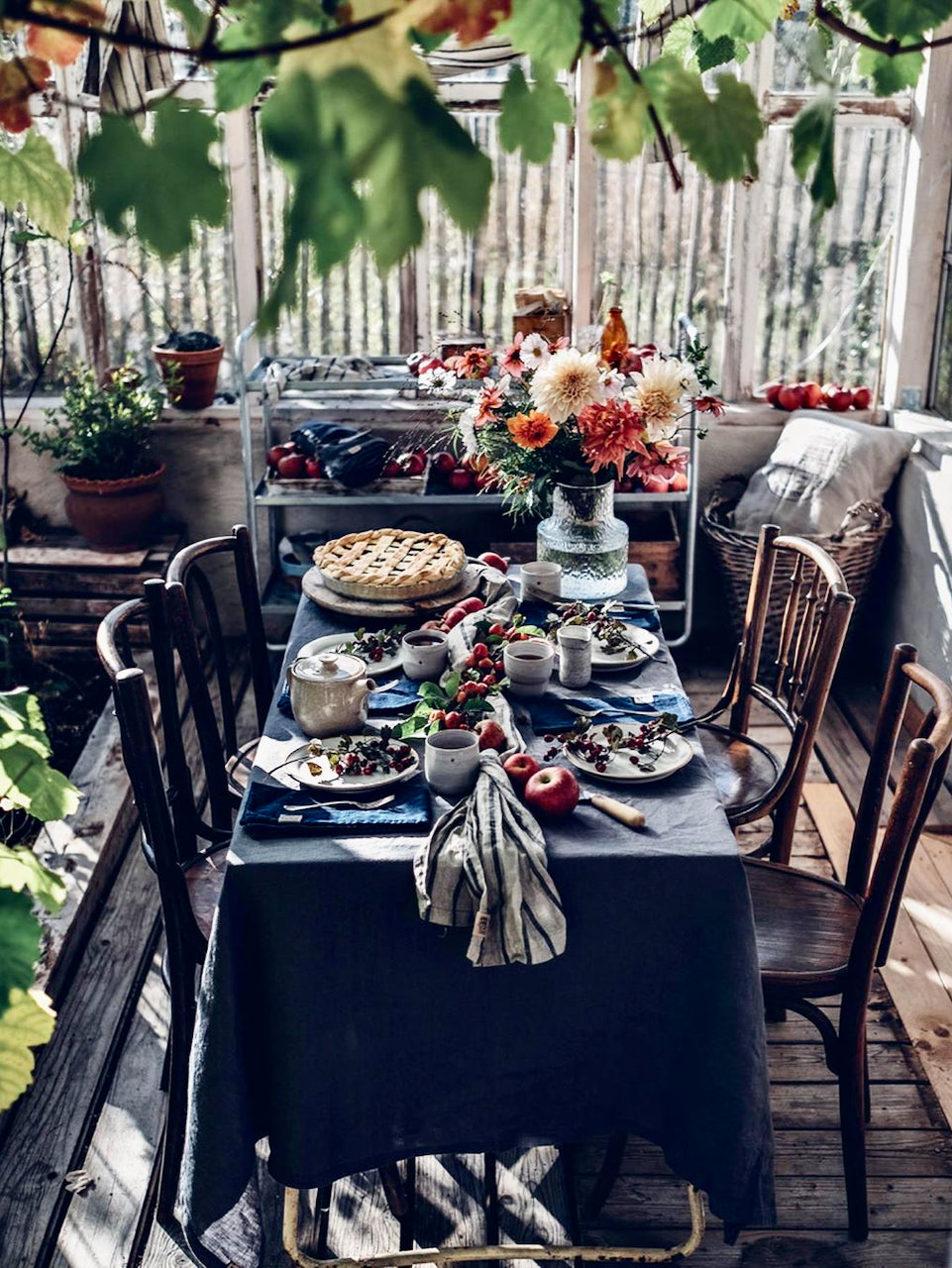 Misty Linen Table Runner
