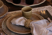 Napkin Ring Corded Design - Set of 4