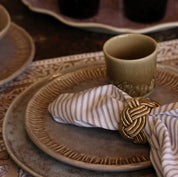 Cotton Napkin Stripe Design - Lavender