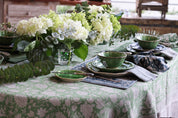 Linen Tablecloth Indian Rose - Denim Blue