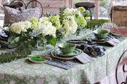 Linen Tablecloth Indian Rose - Denim Blue