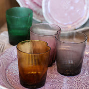 HANDY Handmade Coloured Glass Tumblers Set of 6