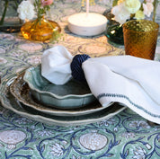 Napkin Ring Corded Design - Navy Blue Set of 4