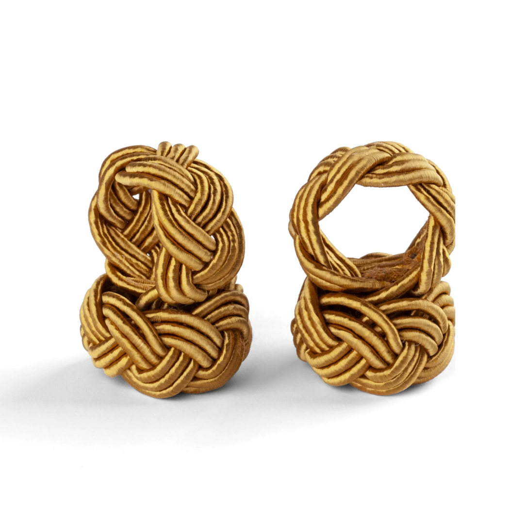 Napkin Ring Corded Design - Set of 4
