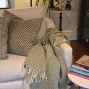 Waffle Pure Wool Fringed Throw