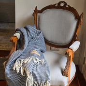 Waffle Pure Wool Fringed Throw