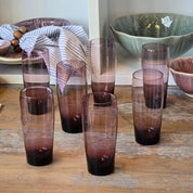 Vintage Handmade Highball Tumblers - Set 7