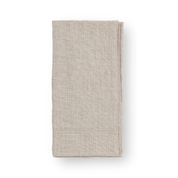 Deluxe Linen Napkin with Embroidered Edge - Natural Beige
