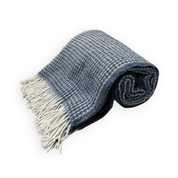 Waffle Pure Wool Fringed Throw