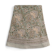 Cotton Tablecloth Oriental Design - Seafoam
