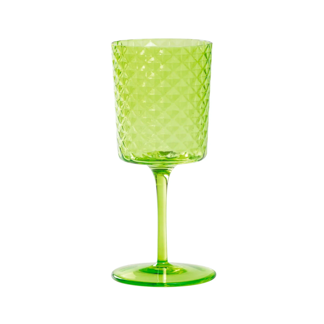 ISOLANO Handmade Coloured Wine Glass Set of 2