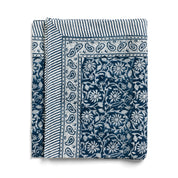 Linen Tablecloth Margerita Design - Navy Blue