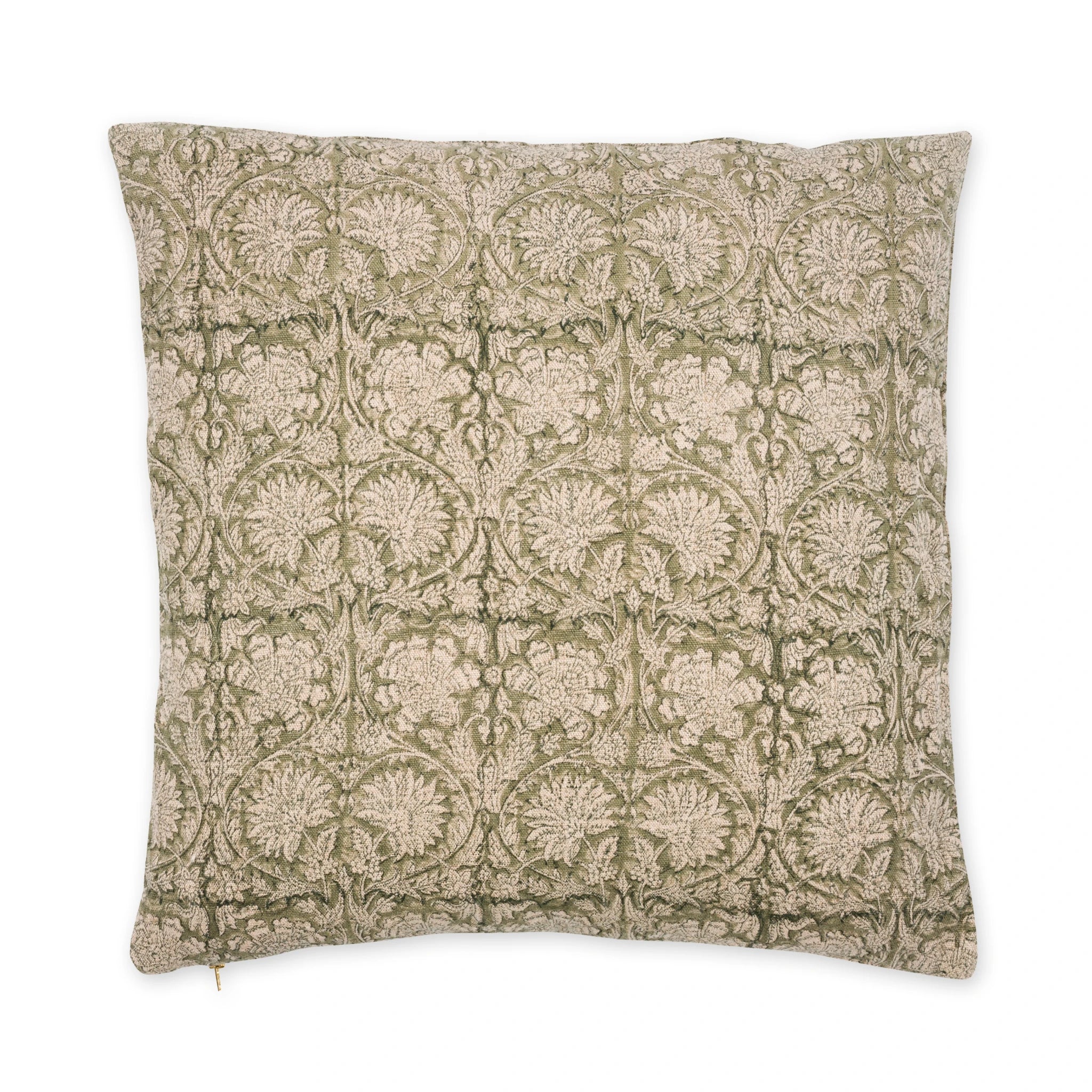 Linen Cushion Cover Paradise Design - Green