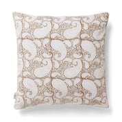 Cotton Cushion Cover Big Paisley Design - Light Brown