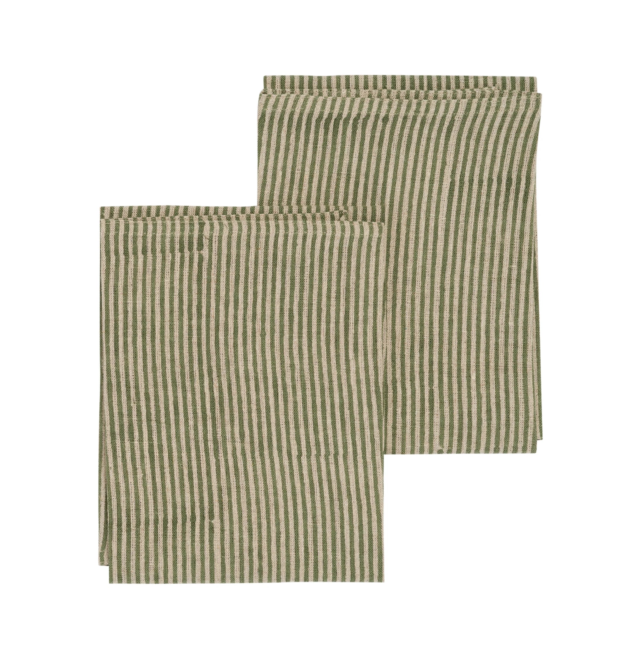 Linen Kitchen Towel Stripe Design