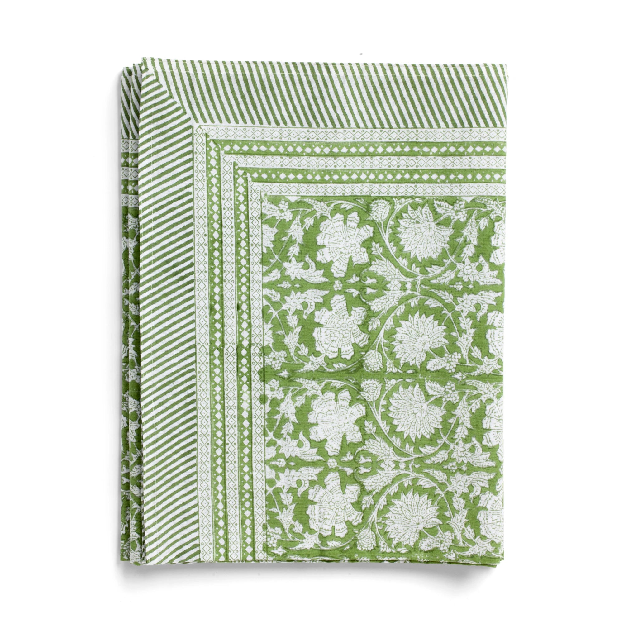 Cotton Tablecloth Paradise Design - Green