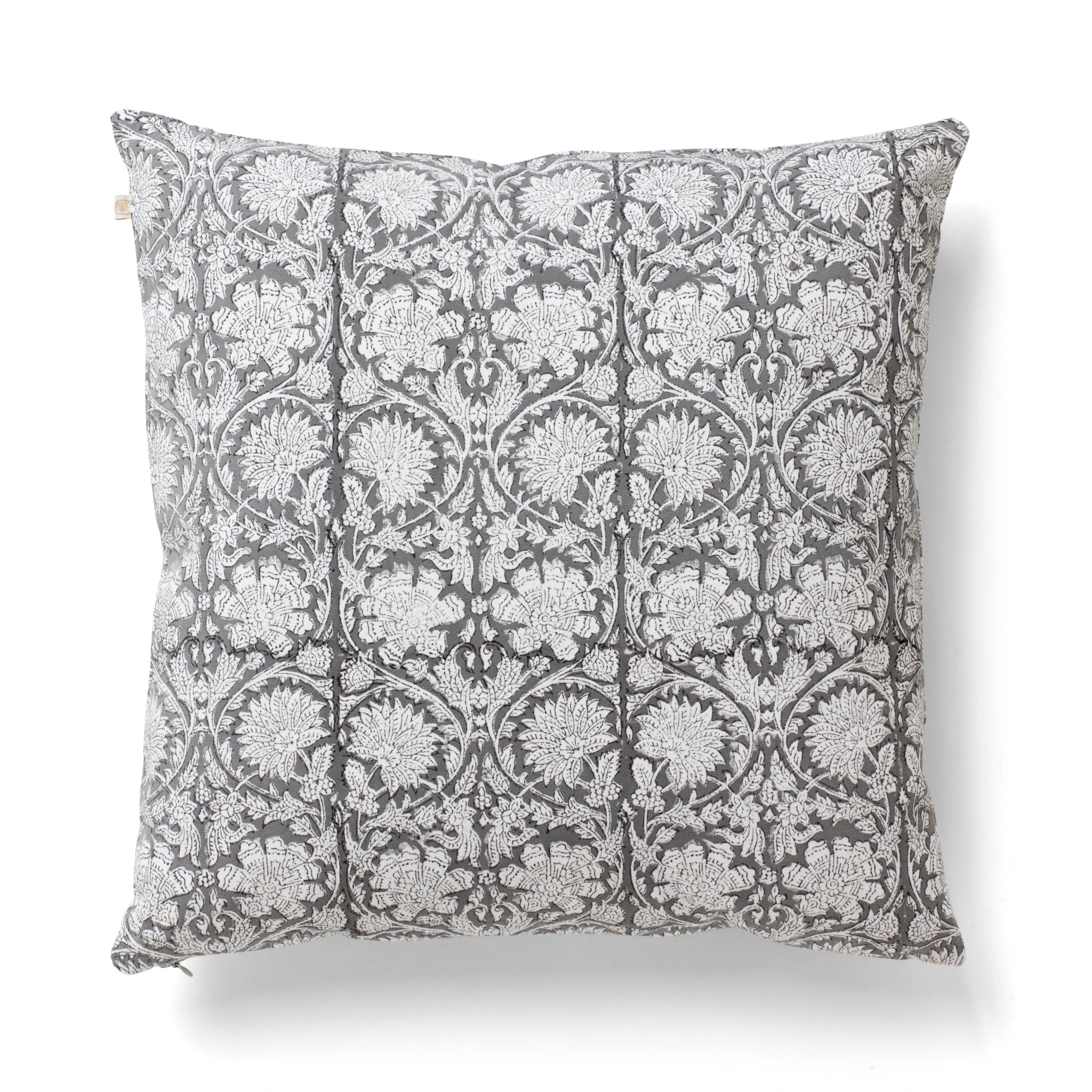 Cotton Cushion Cover Paradise Design - Grey