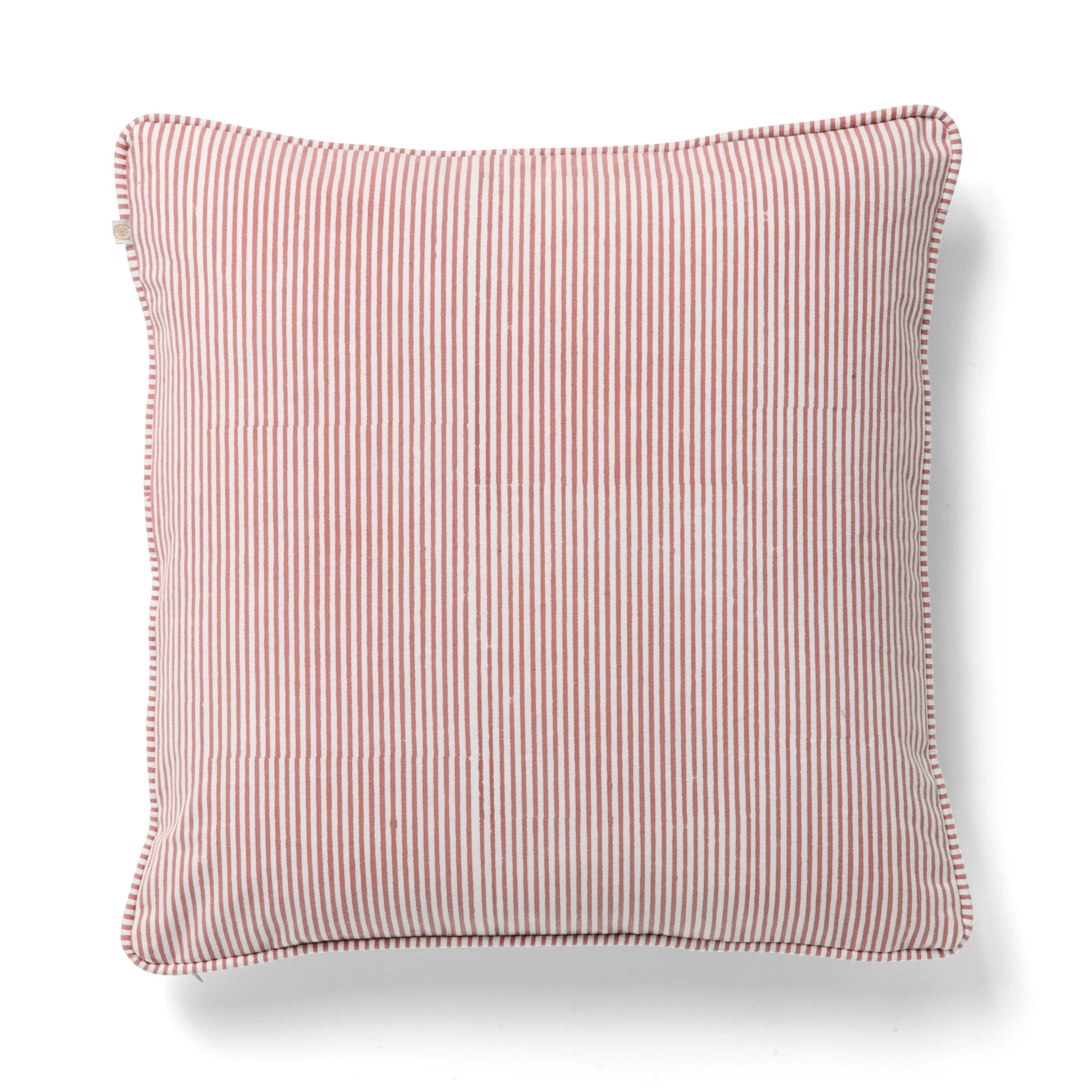 Cotton Cushion Cover Stripe Design - Rose