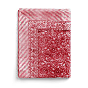 Cotton Tablecloth Margerita Design - Red